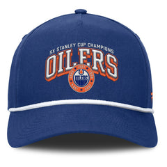 NHL Royal Edmonton Oilers Fanatics Decades Collection A-Frame Rope Adjustable Hat