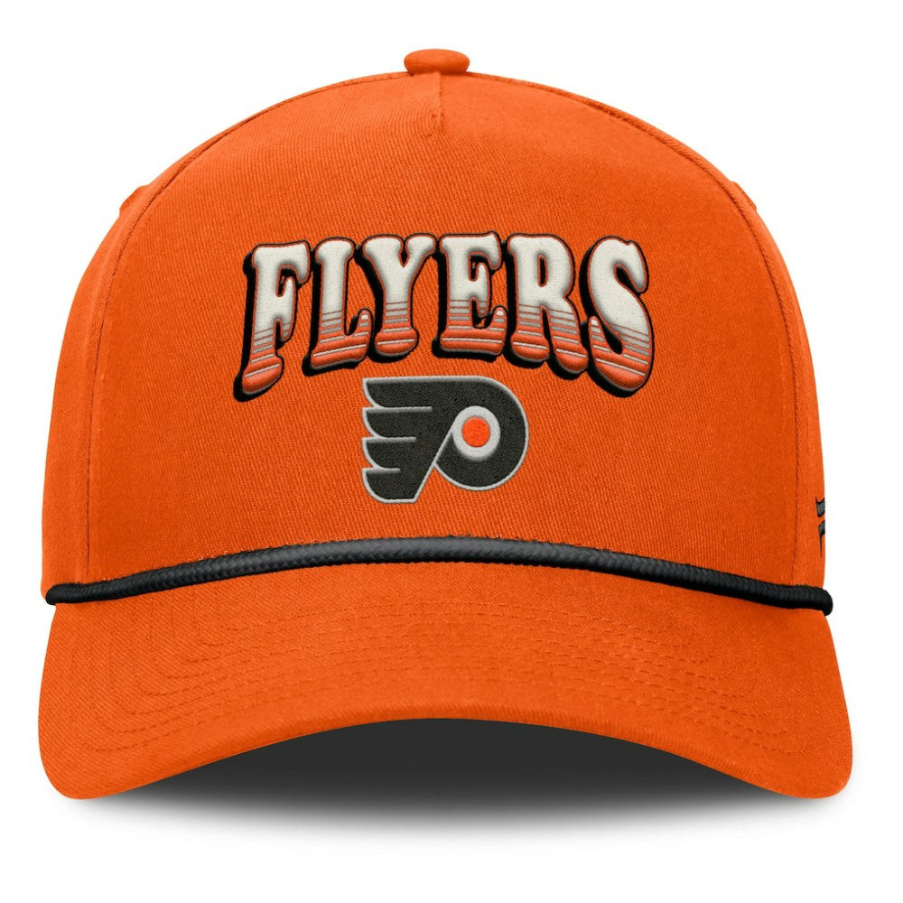 NHL Orange Philadelphia Flyers Fanatics Decades Collection A-Frame Rope Adjustable Hat