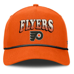 NHL Orange Philadelphia Flyers Fanatics Decades Collection A-Frame Rope Adjustable Hat