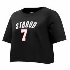 C.J. Stroud  Pro Standard Women's Player Name & Number Cropped Boxy T-Shirt - Houston Texans