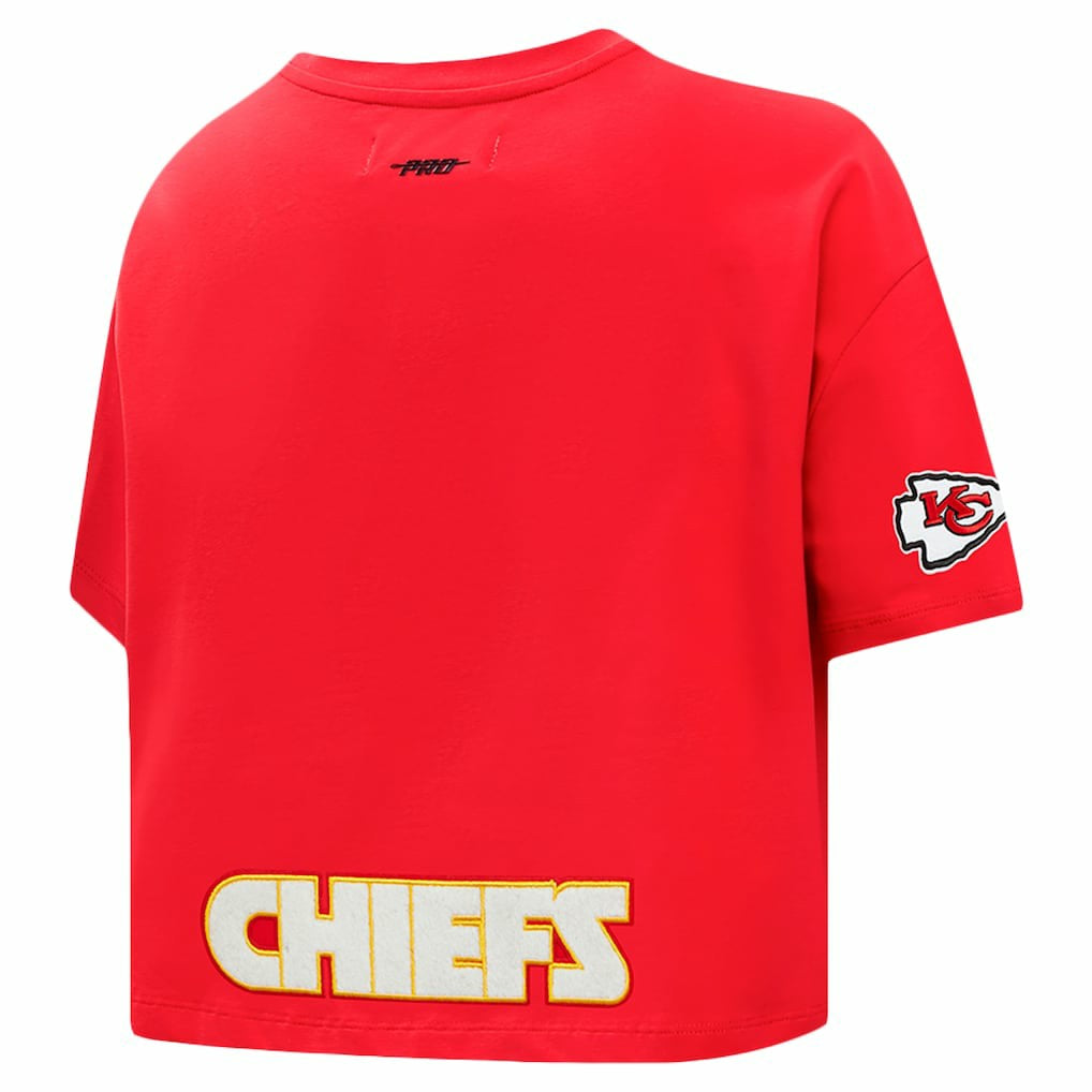 Travis Kelce  Pro Standard Women's Player Name & Number Cropped Boxy T-Shirt - Kansas City Chiefs