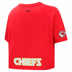 Travis Kelce  Pro Standard Women's Player Name & Number Cropped Boxy T-Shirt - Kansas City Chiefs