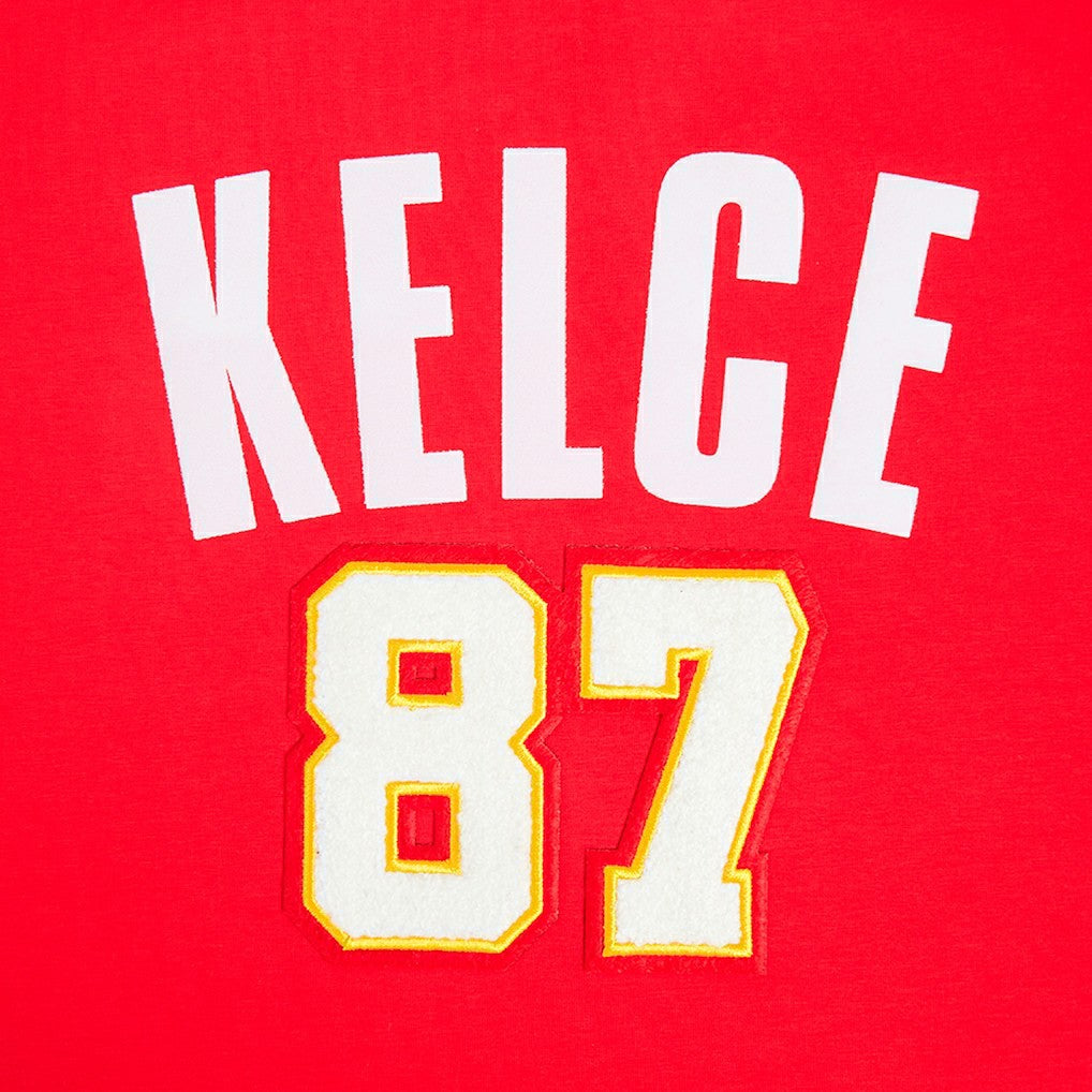 Travis Kelce  Pro Standard Women's Player Name & Number Cropped Boxy T-Shirt - Kansas City Chiefs