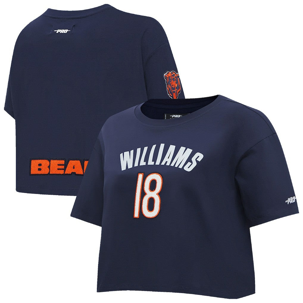 Caleb Williams  Pro Standard Women's Player Name & Number Cropped Boxy T-Shirt - Chicago Bears