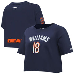Caleb Williams  Pro Standard Women's Player Name & Number Cropped Boxy T-Shirt - Chicago Bears