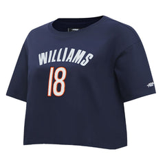 Caleb Williams  Pro Standard Women's Player Name & Number Cropped Boxy T-Shirt - Chicago Bears