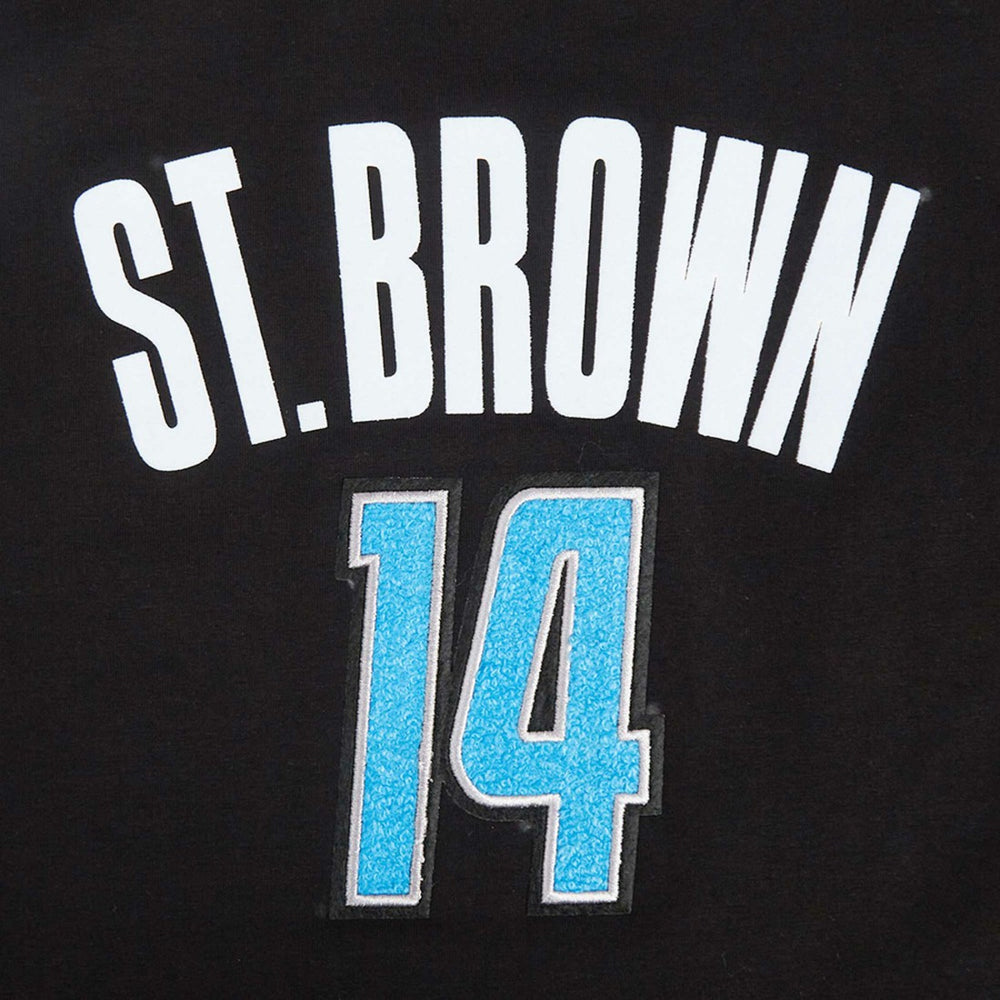 Amon-Ra St. Brown  Pro Standard Women's Player Name & Number Cropped Boxy T-Shirt - Detroit Lions