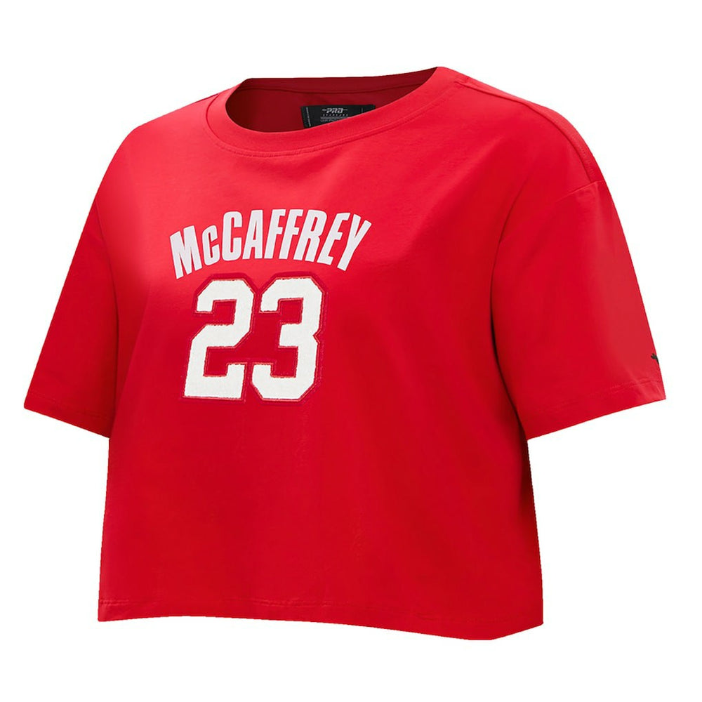 Christian McCaffrey  Pro Standard Women's Player Name & Number Cropped Boxy T-Shirt - San Francisco 49ers