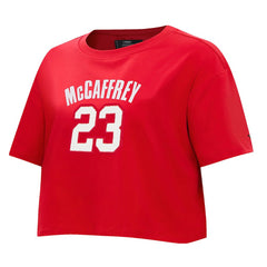 Christian McCaffrey  Pro Standard Women's Player Name & Number Cropped Boxy T-Shirt - San Francisco 49ers