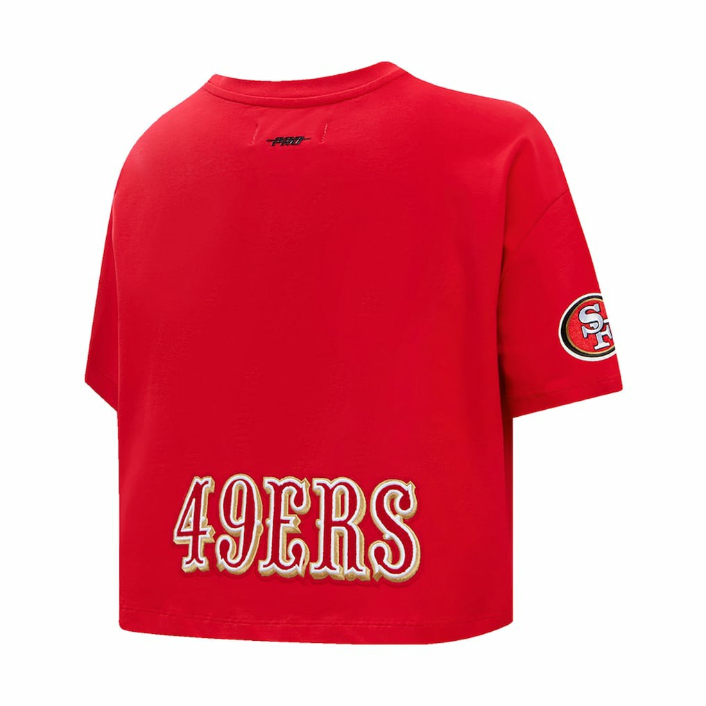 Christian McCaffrey  Pro Standard Women's Player Name & Number Cropped Boxy T-Shirt - San Francisco 49ers