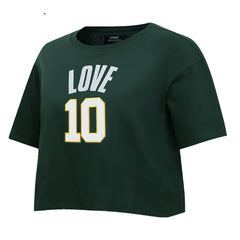 Jordan Love  Pro Standard Women's Player Name & Number Cropped Boxy T-Shirt - Green Bay Packers