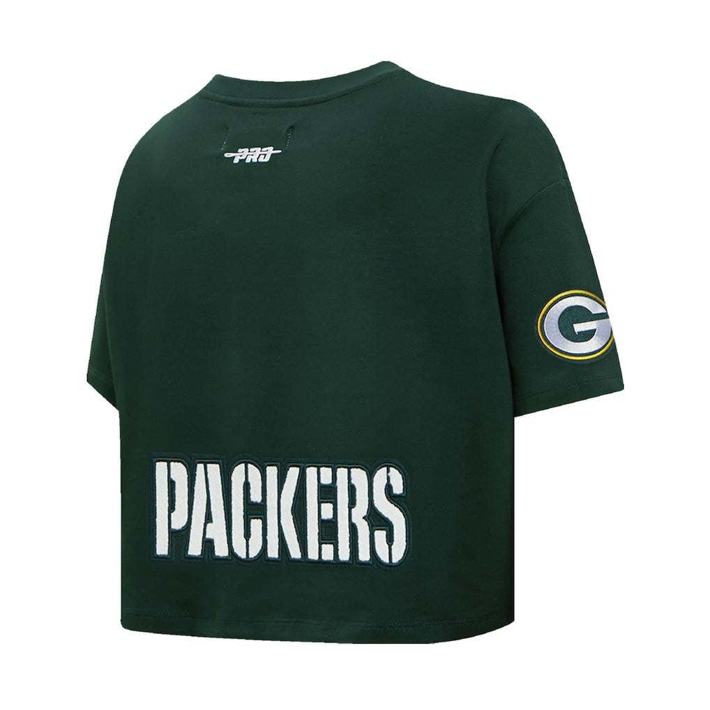 Jordan Love  Pro Standard Women's Player Name & Number Cropped Boxy T-Shirt - Green Bay Packers