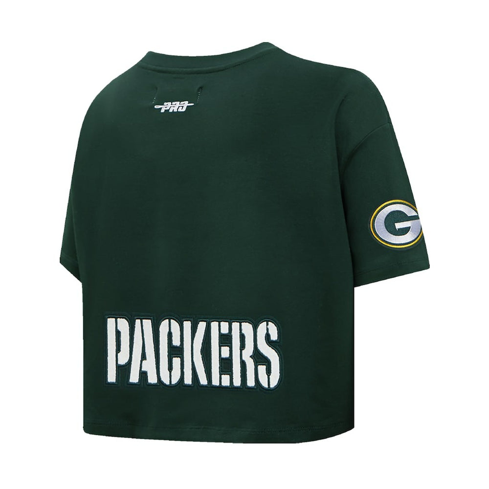 Jordan Love  Pro Standard Women's Player Name & Number Cropped Boxy T-Shirt - Green Bay Packers