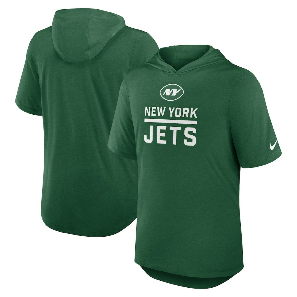 Lockup Tri-Blend Hoodie T-Shirt - New York Jets