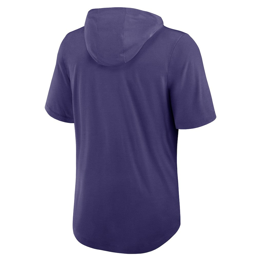 Lockup Tri-Blend Hoodie T-Shirt - Baltimore Ravens