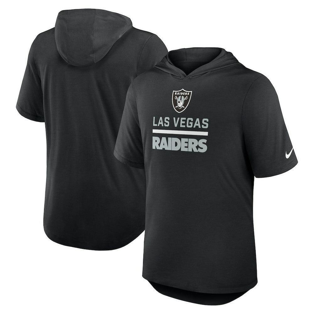 Lockup Tri-Blend Hoodie T-Shirt - Las Vegas Raiders
