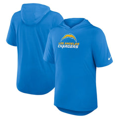 Lockup Tri-Blend Hoodie T-Shirt - Los Angeles Chargers