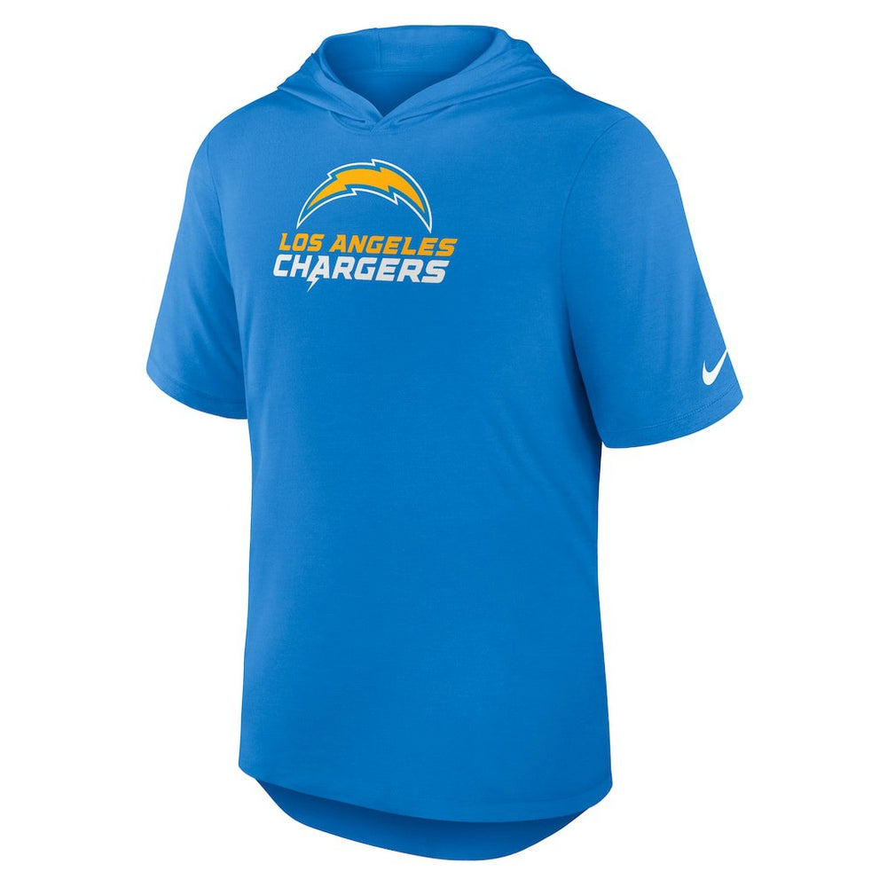Lockup Tri-Blend Hoodie T-Shirt - Los Angeles Chargers