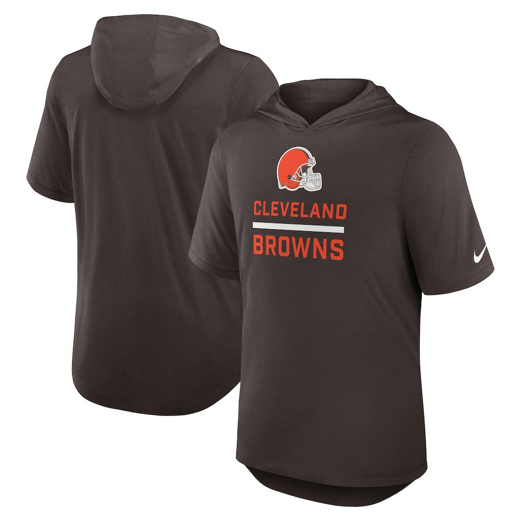 Lockup Tri-Blend Hoodie T-Shirt - Cleveland Browns