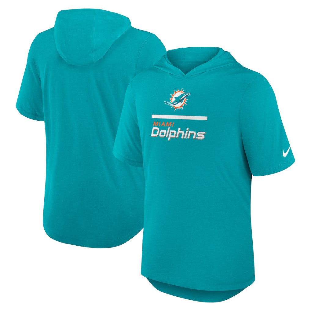 Lockup Tri-Blend Hoodie T-Shirt - Miami Dolphins