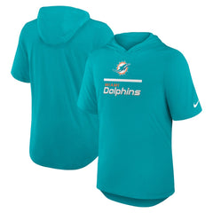 Lockup Tri-Blend Hoodie T-Shirt - Miami Dolphins