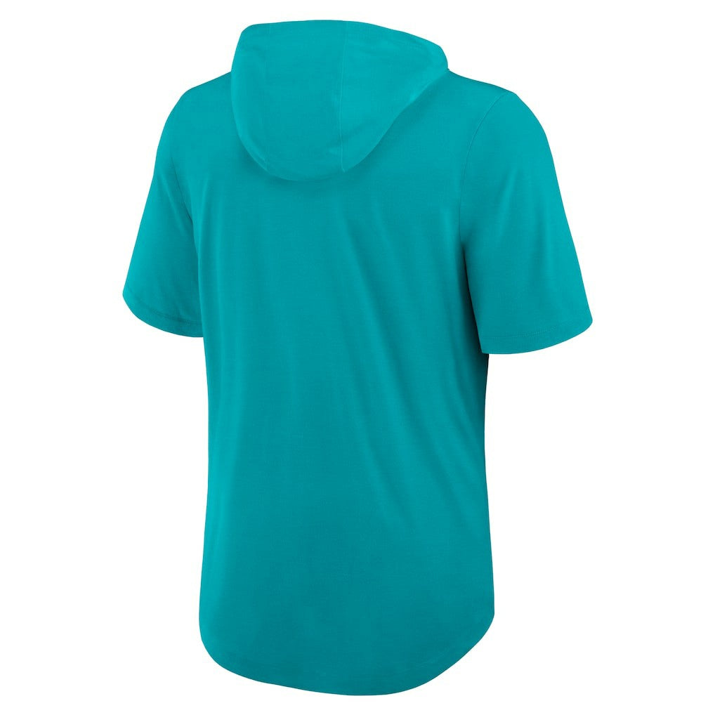 Lockup Tri-Blend Hoodie T-Shirt - Miami Dolphins