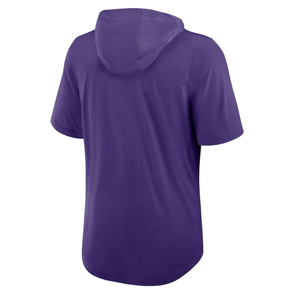 Lockup Tri-Blend Hoodie T-Shirt - Minnesota Vikings