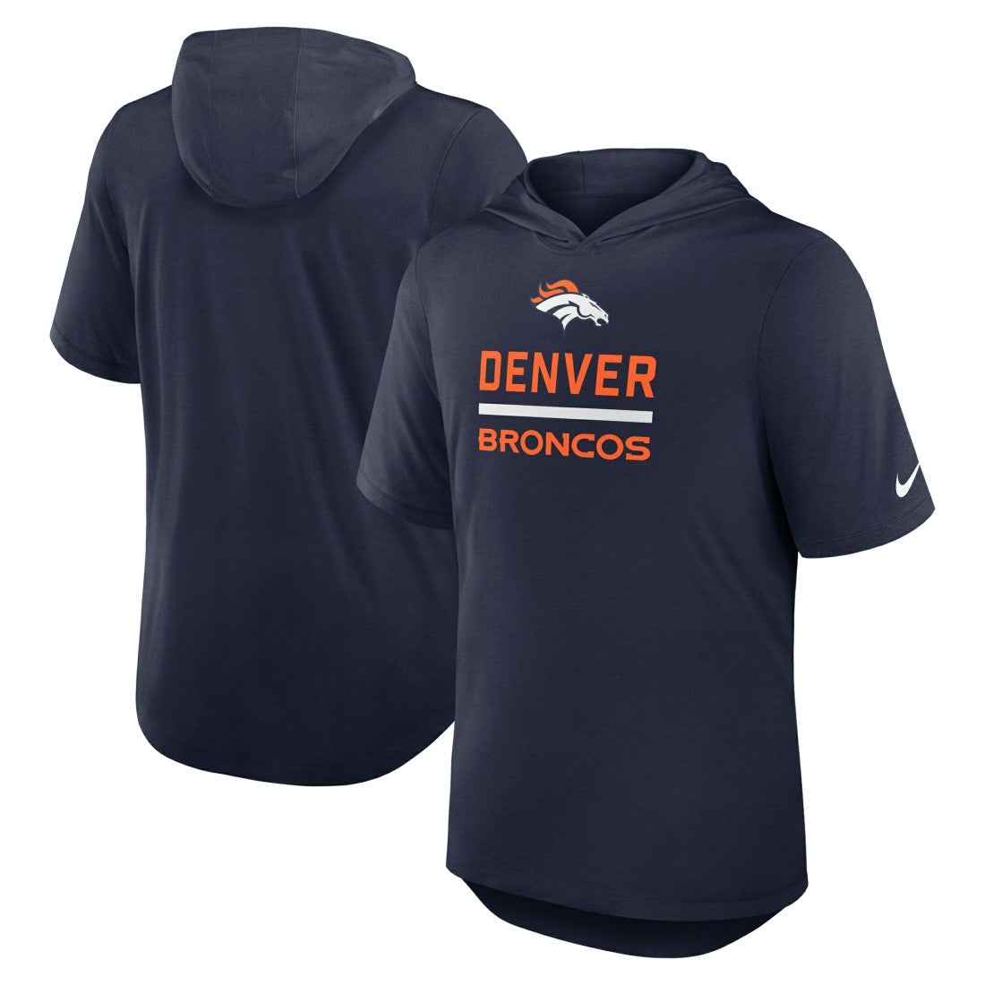 Lockup Tri-Blend Hoodie T-Shirt - Denver Broncos