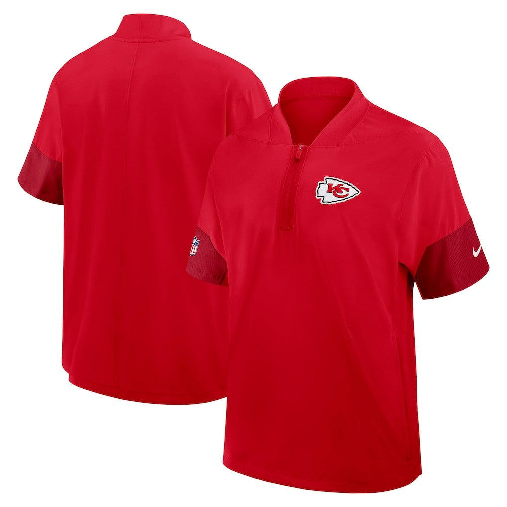Sideline Short Sleeve Quarter-Zip Dri-FIT Coach Jacket - Kansas City Chiefs