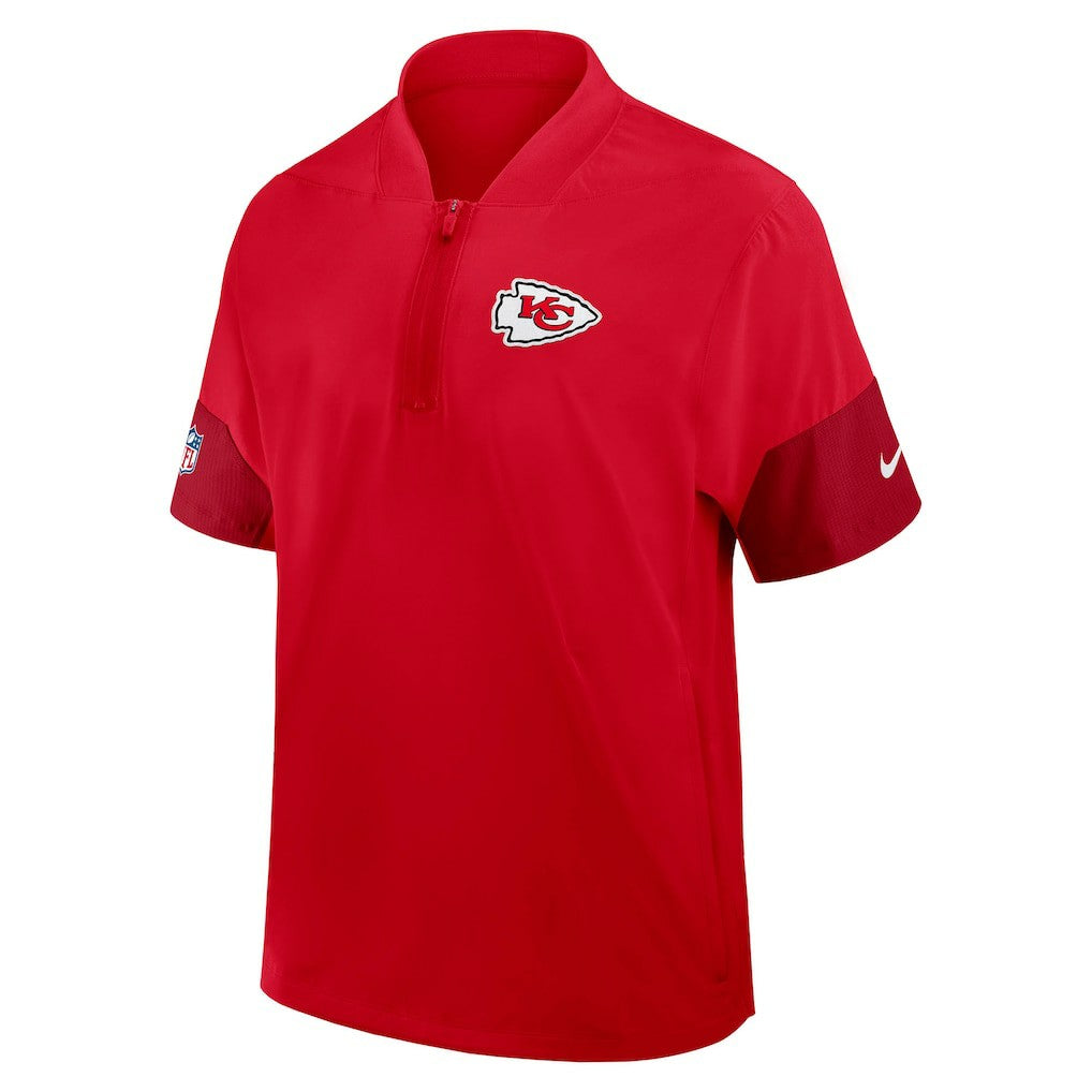 Sideline Short Sleeve Quarter-Zip Dri-FIT Coach Jacket - Kansas City Chiefs