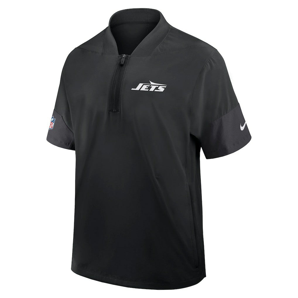Sideline Short Sleeve Quarter-Zip Dri-FIT Coach Jacket - New York Jets