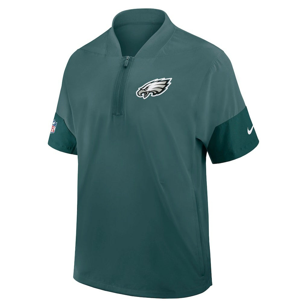 Sideline Short Sleeve Quarter-Zip Dri-FIT Coach Jacket - Philadelphia Eagles
