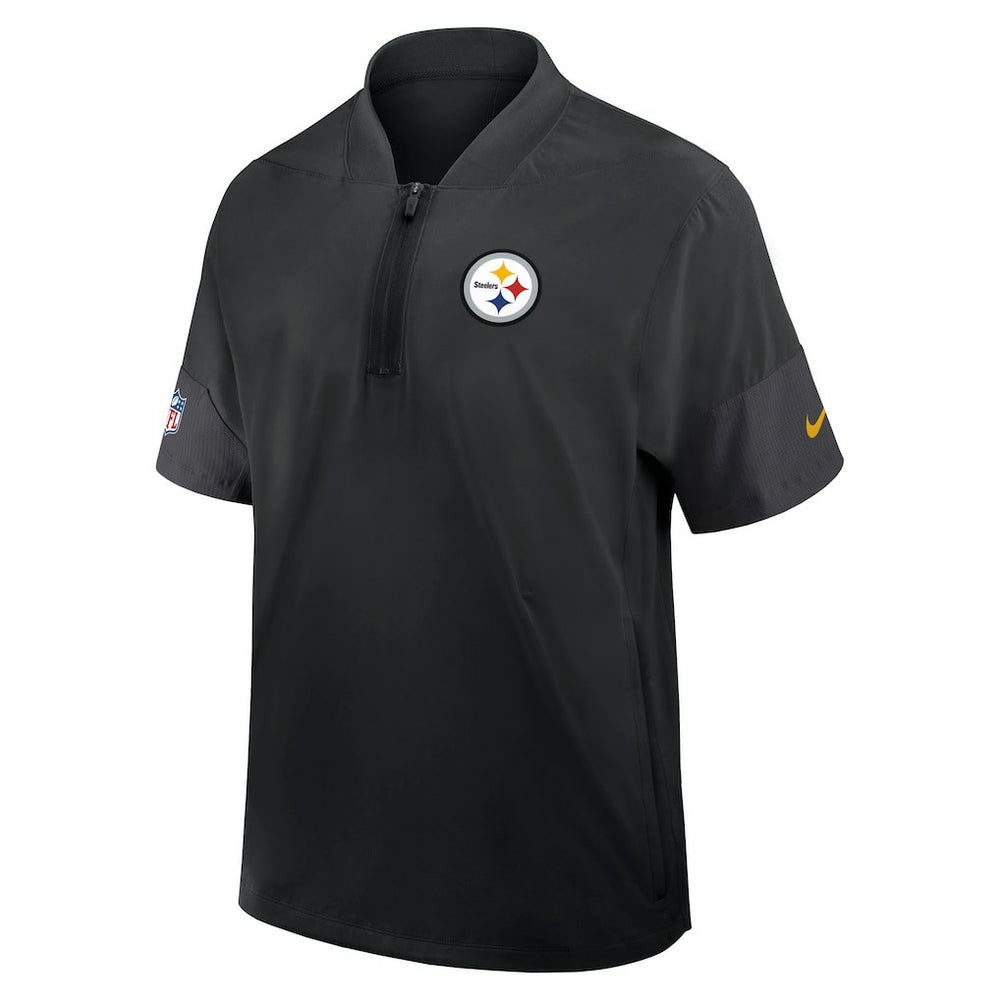 Sideline Short Sleeve Quarter-Zip Dri-FIT Coach Jacket - Pittsburgh Steelers