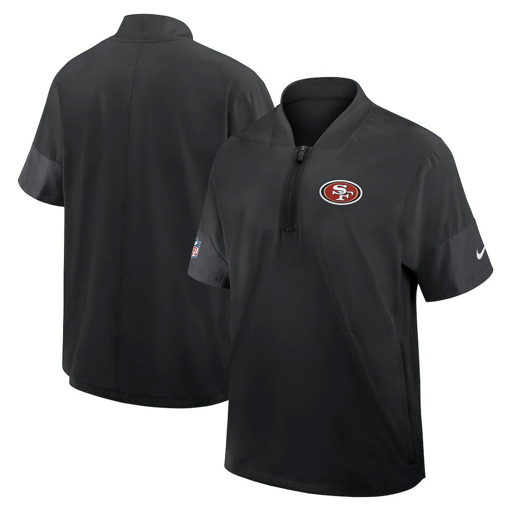 Sideline Short Sleeve Quarter-Zip Dri-FIT Coach Jacket - San Francisco 49ers