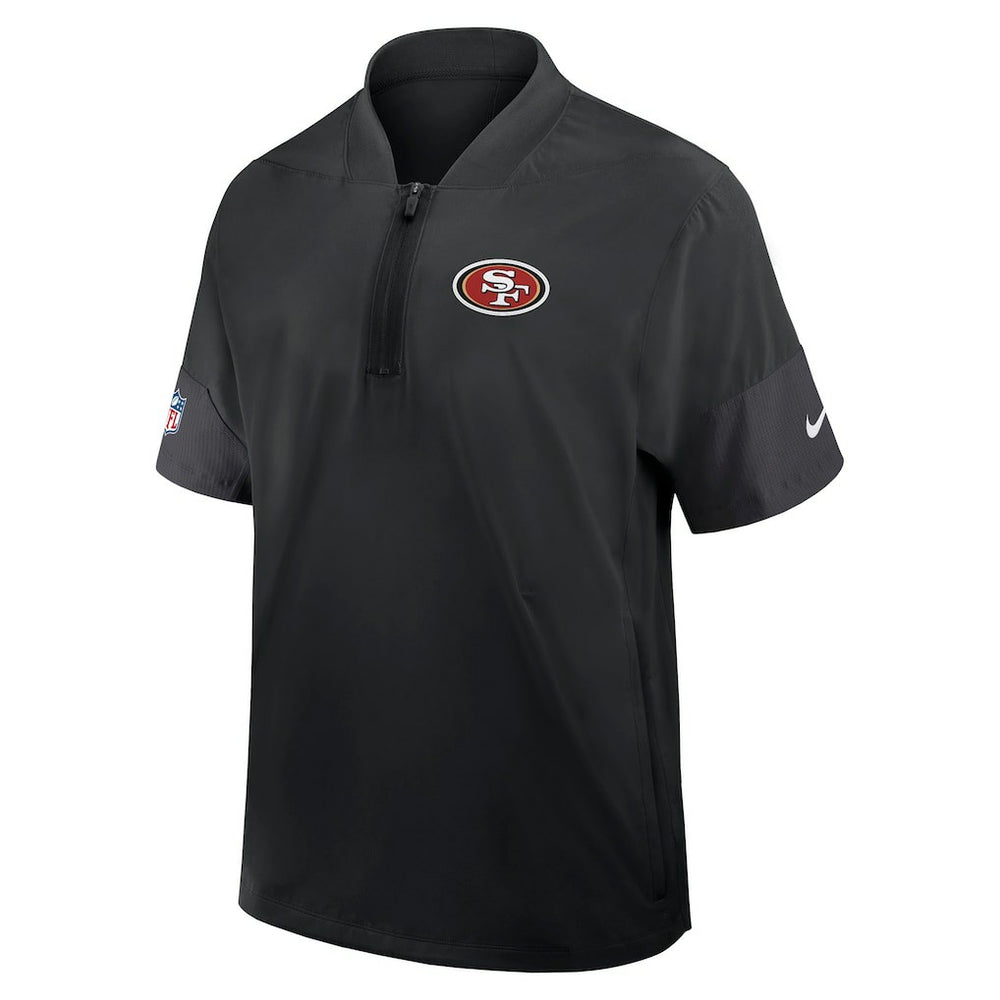 Sideline Short Sleeve Quarter-Zip Dri-FIT Coach Jacket - San Francisco 49ers