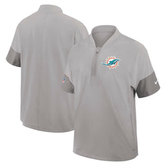 Sideline Short Sleeve Quarter-Zip Dri-FIT Coach Jacket - Miami Dolphins