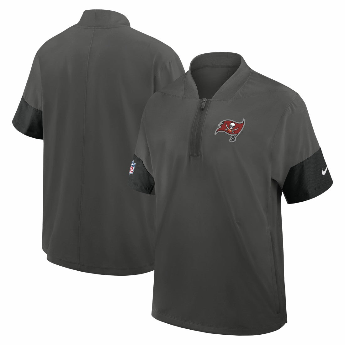 Sideline Short Sleeve Quarter-Zip Dri-FIT Coach Jacket - Tampa Bay Buccaneers