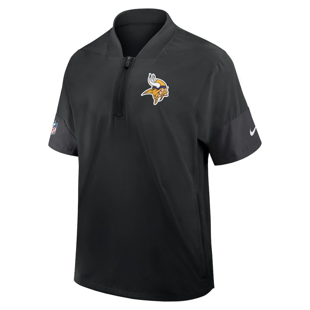 Sideline Short Sleeve Quarter-Zip Dri-FIT Coach Jacket - Minnesota Vikings