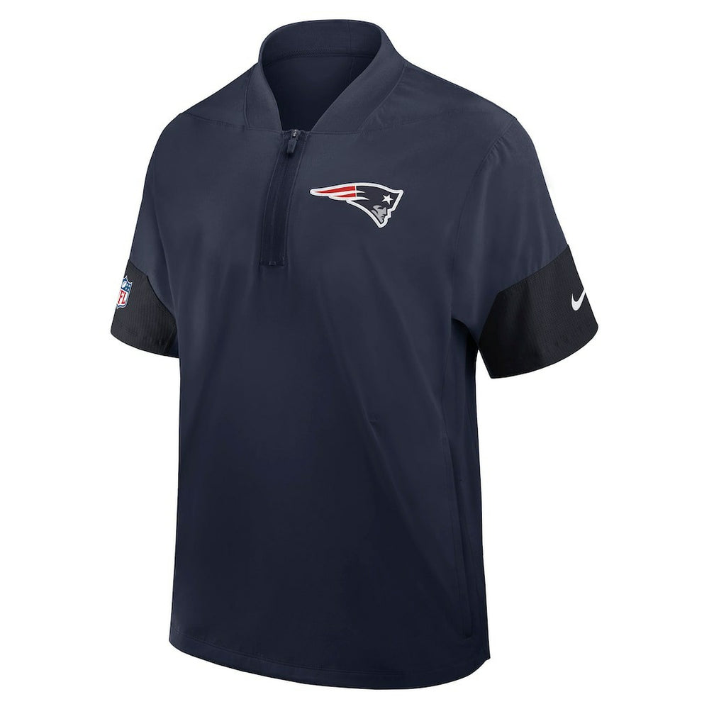 Sideline Short Sleeve Quarter-Zip Dri-FIT Coach Jacket - New England Patriots