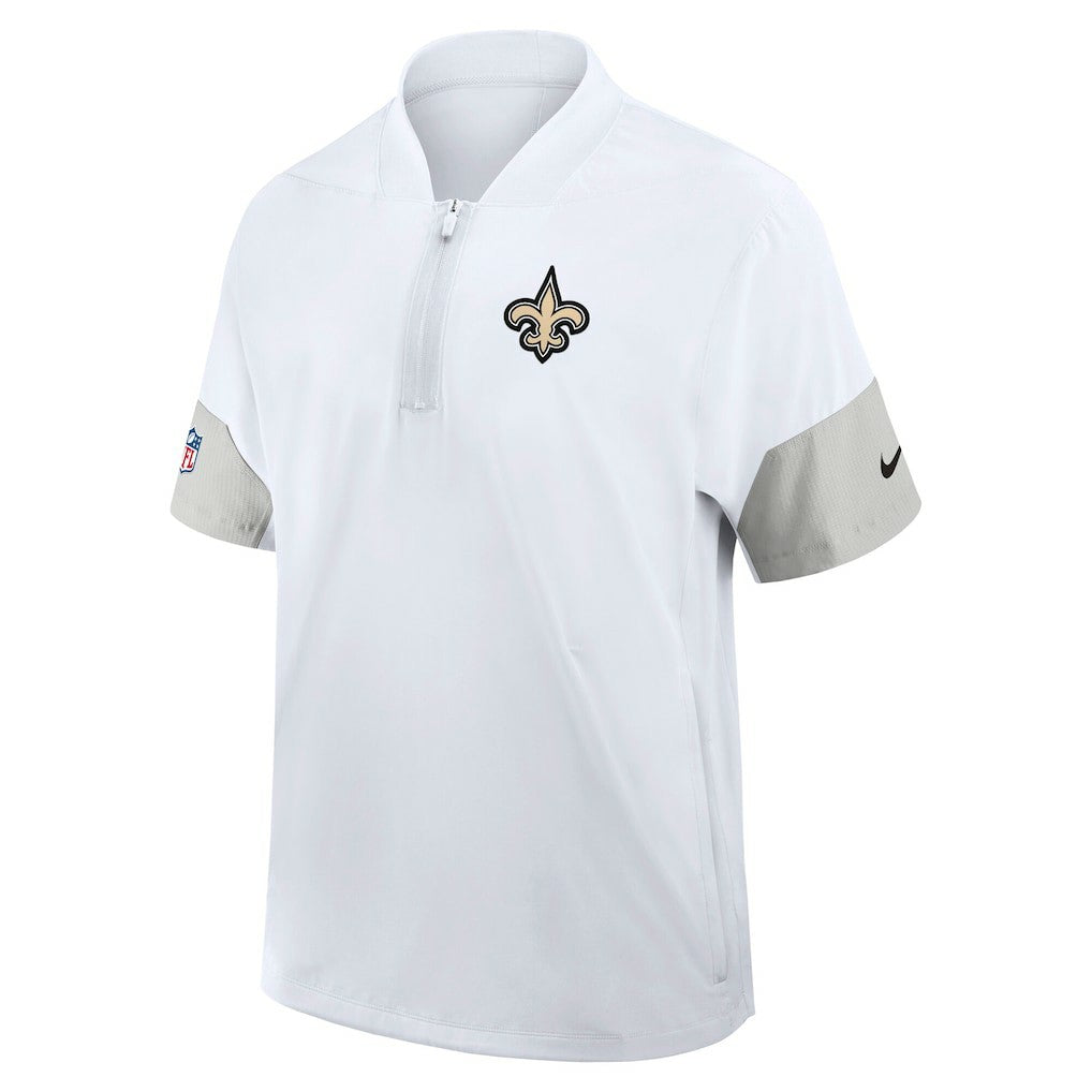 Sideline Short Sleeve Quarter-Zip Dri-FIT Coach Jacket - New Orleans Saints