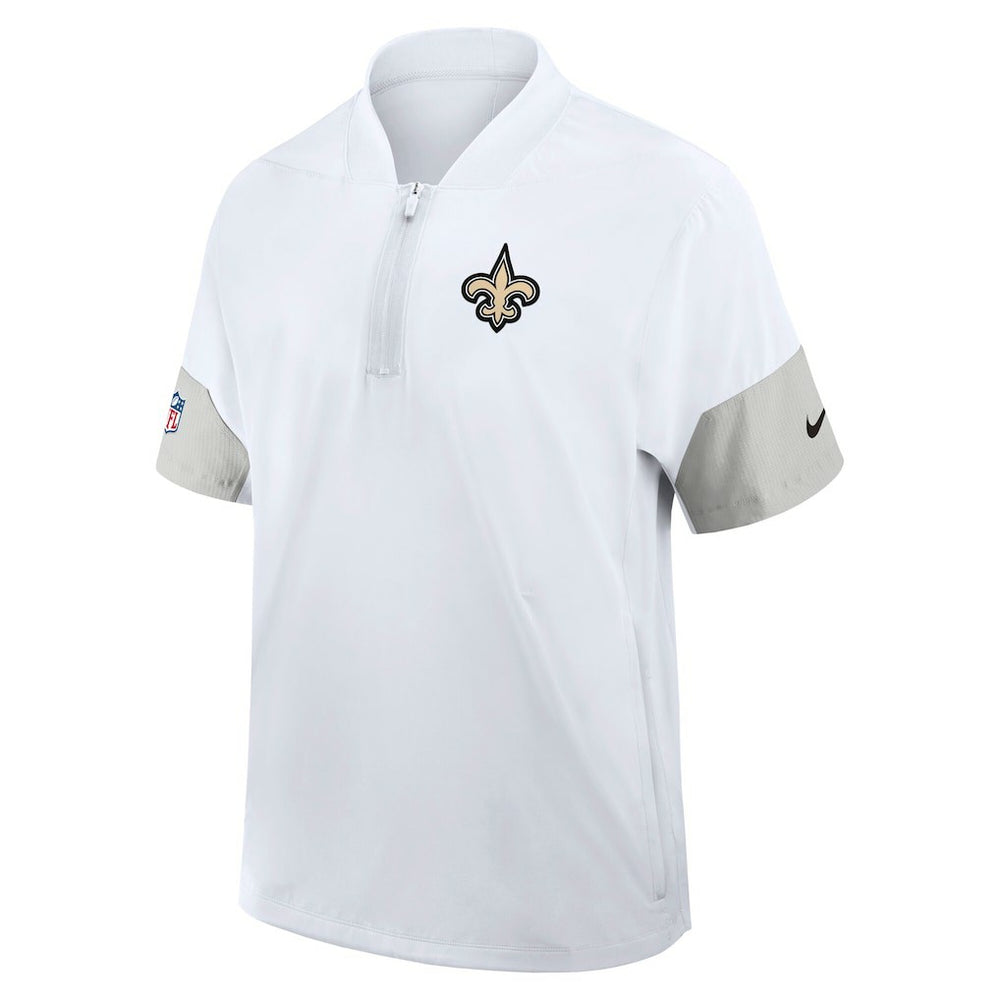Sideline Short Sleeve Quarter-Zip Dri-FIT Coach Jacket - New Orleans Saints