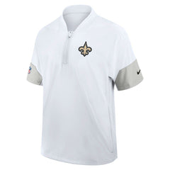 Sideline Short Sleeve Quarter-Zip Dri-FIT Coach Jacket - New Orleans Saints