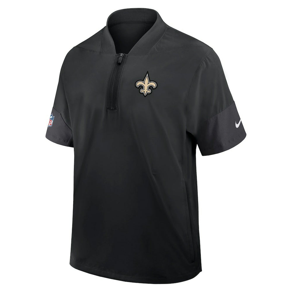 Sideline Short Sleeve Quarter-Zip Dri-FIT Coach Jacket - New Orleans Saints