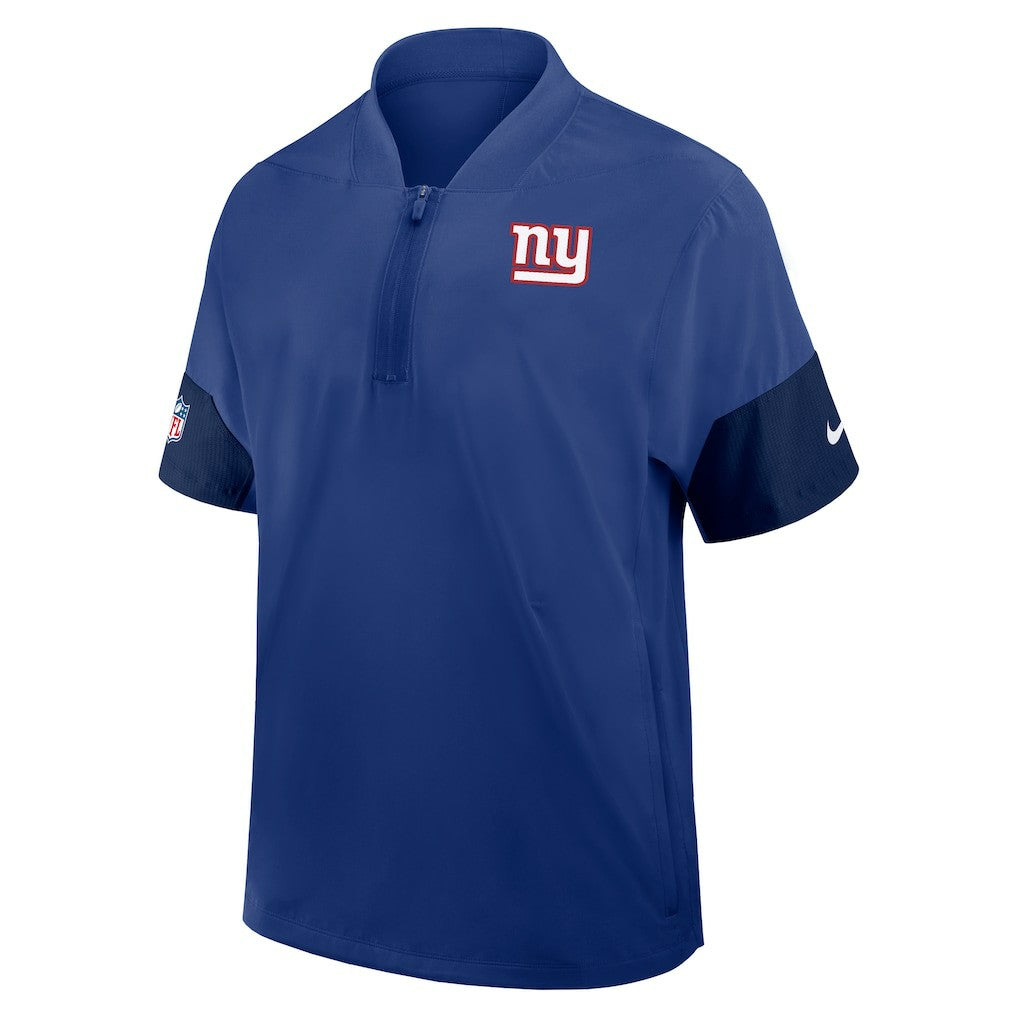Sideline Short Sleeve Quarter-Zip Dri-FIT Coach Jacket - New York Giants