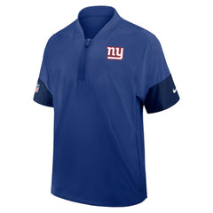 Sideline Short Sleeve Quarter-Zip Dri-FIT Coach Jacket - New York Giants