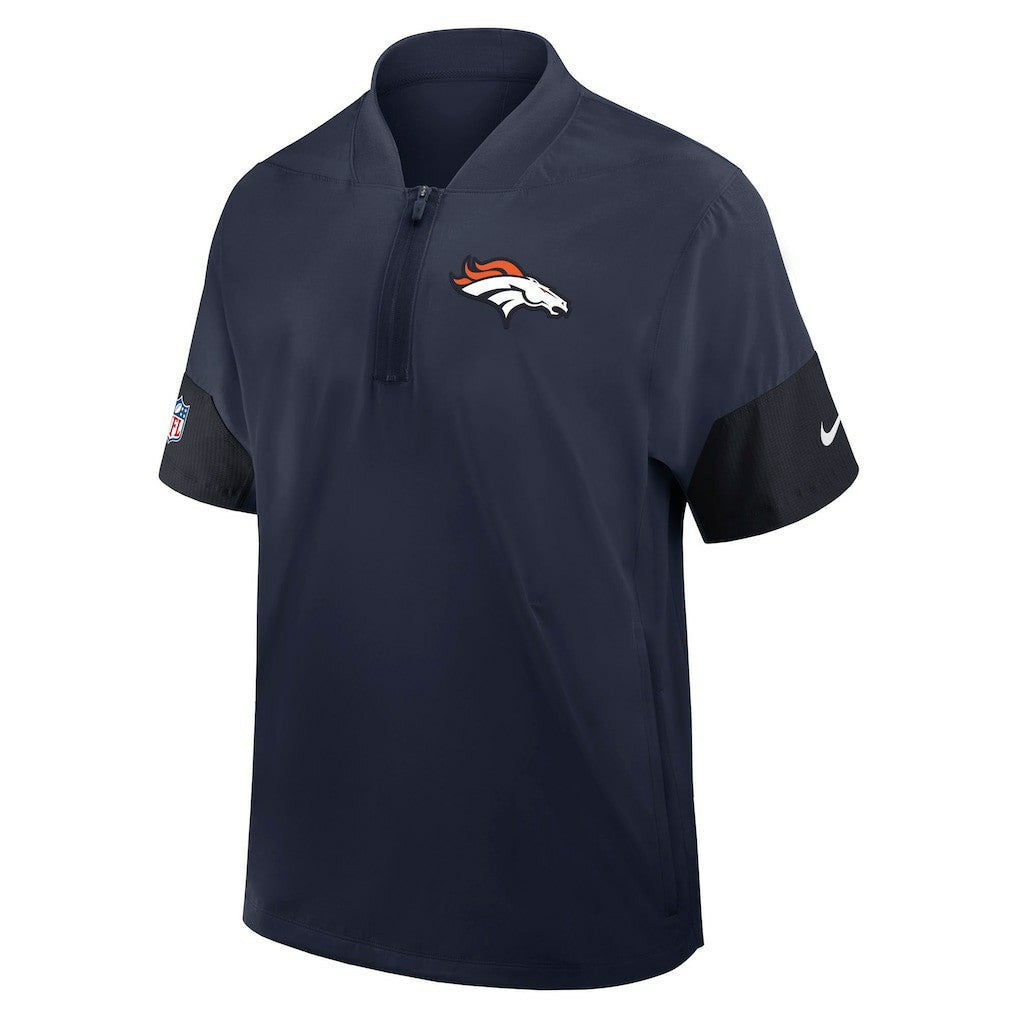 Sideline Short Sleeve Quarter-Zip Dri-FIT Coach Jacket - Denver Broncos