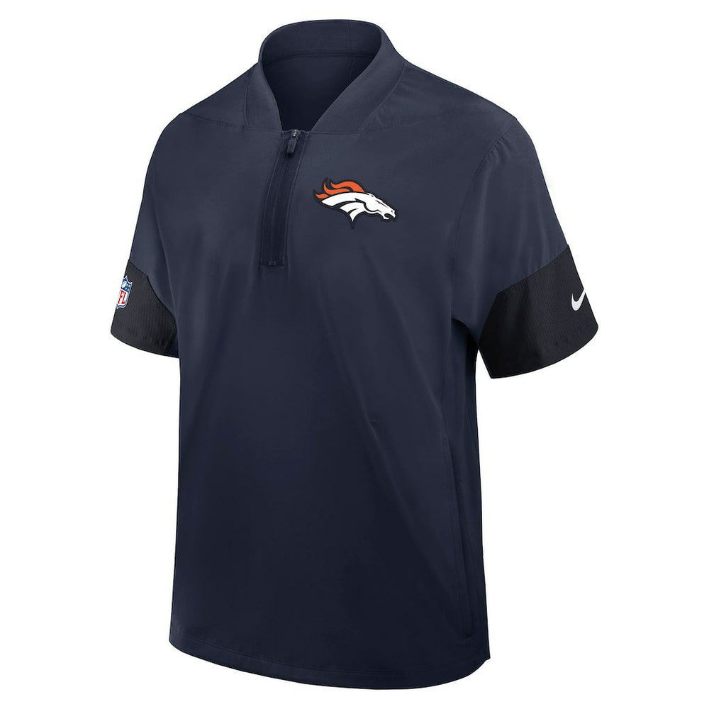 Sideline Short Sleeve Quarter-Zip Dri-FIT Coach Jacket - Denver Broncos