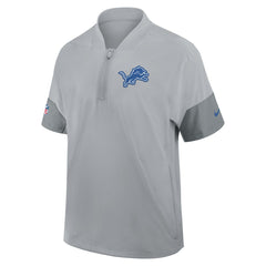 Sideline Short Sleeve Quarter-Zip Dri-FIT Coach Jacket - Detroit Lions