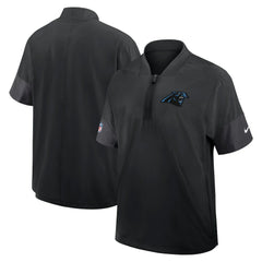 Sideline Short Sleeve Quarter-Zip Dri-FIT Coach Jacket - Carolina Panthers