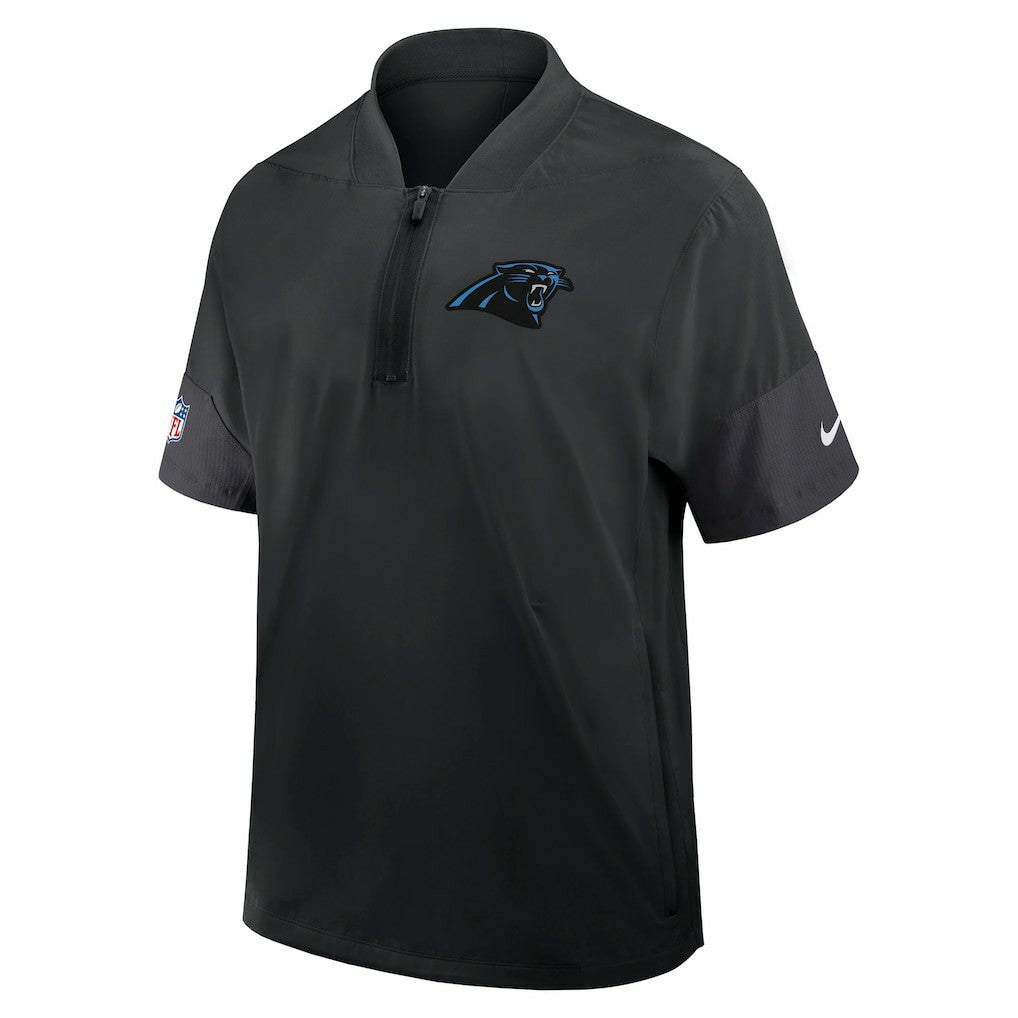 Sideline Short Sleeve Quarter-Zip Dri-FIT Coach Jacket - Carolina Panthers